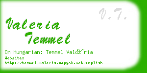 valeria temmel business card